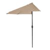 Nature Spring Nature Spring 9 Foot Half-Canopy Patio Umbrella, Sand 243289QSR